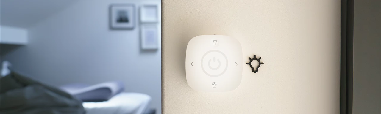 Wall button. Smart home automation.