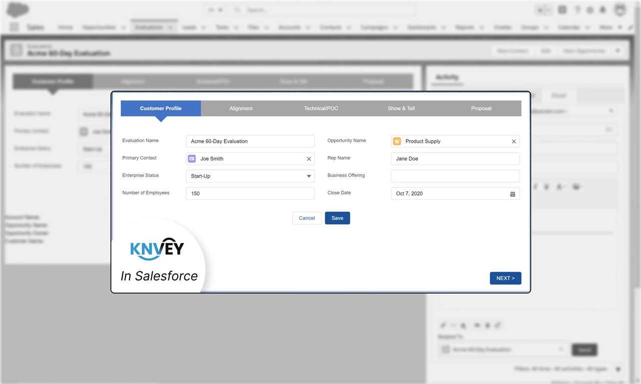 Dynamic product demo experiences with KNVEY Guides and Salesforce integration