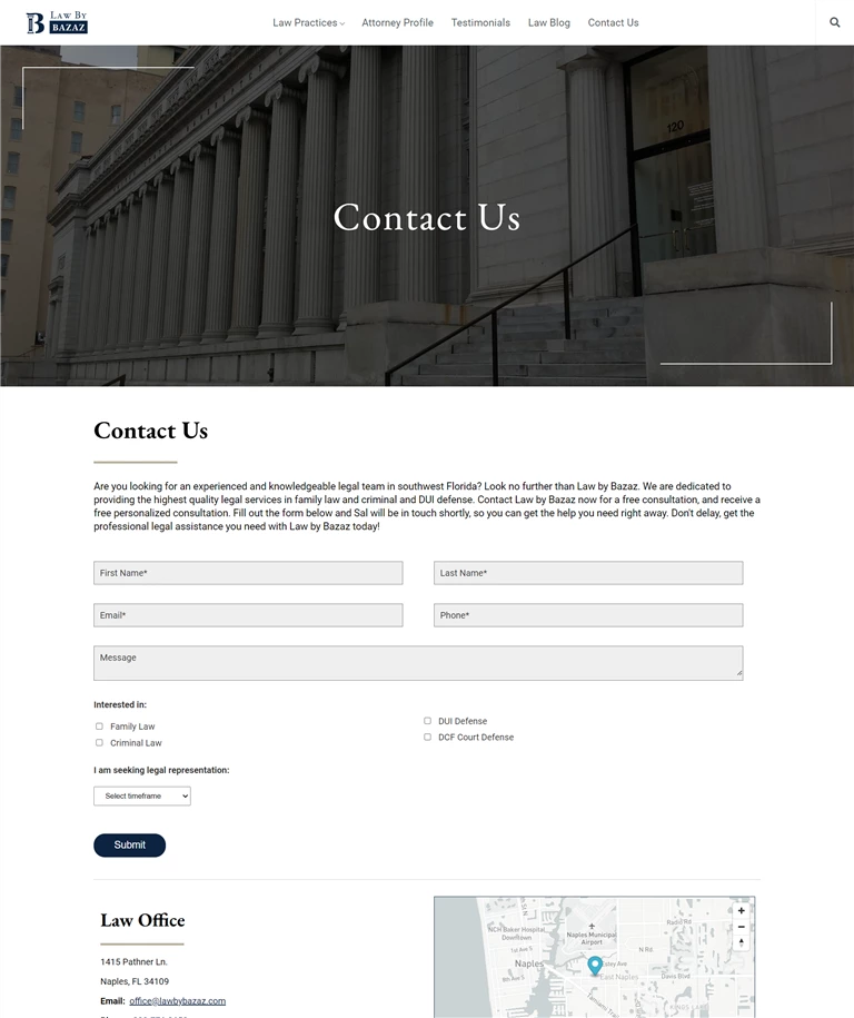 Effortless content creation for Law by Bazaz's law website
