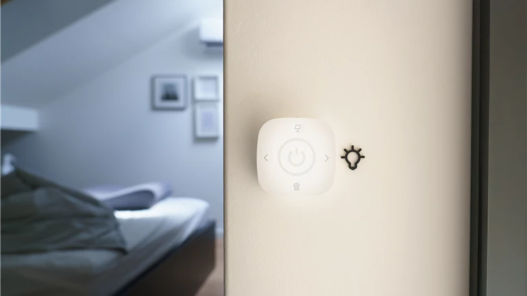 Wall button. Smart home automation.